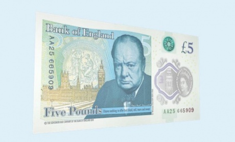 Банк Англії ввів в обіг першу пластикову банкноту Поштівка