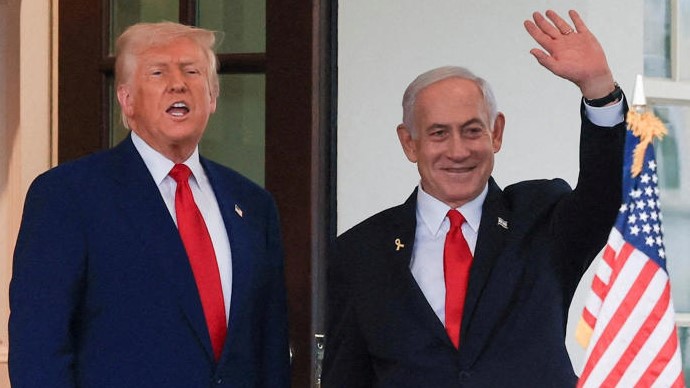 Дональд Трамп та Біньямін Нетаньягу після зустрічі в Білому домі, Вашингтон, округ Колумбія, 7 квітня 2025 року
